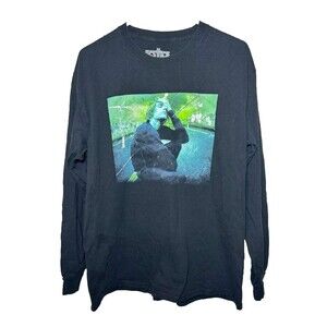 Justice Justin Bieber Tour Long Sleeves Shirt Men's Large Black Cotton Concert